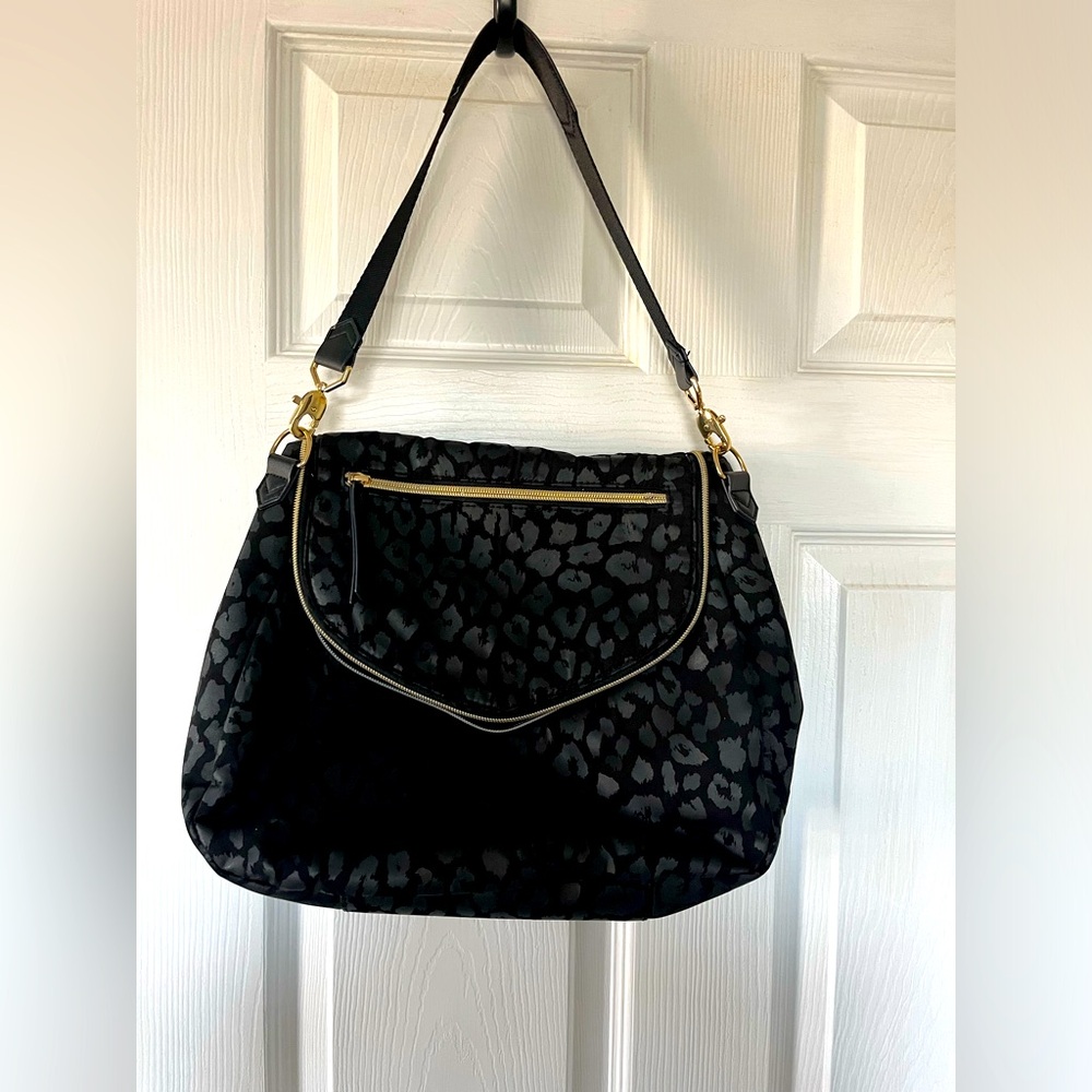 Animal print shoulder bag